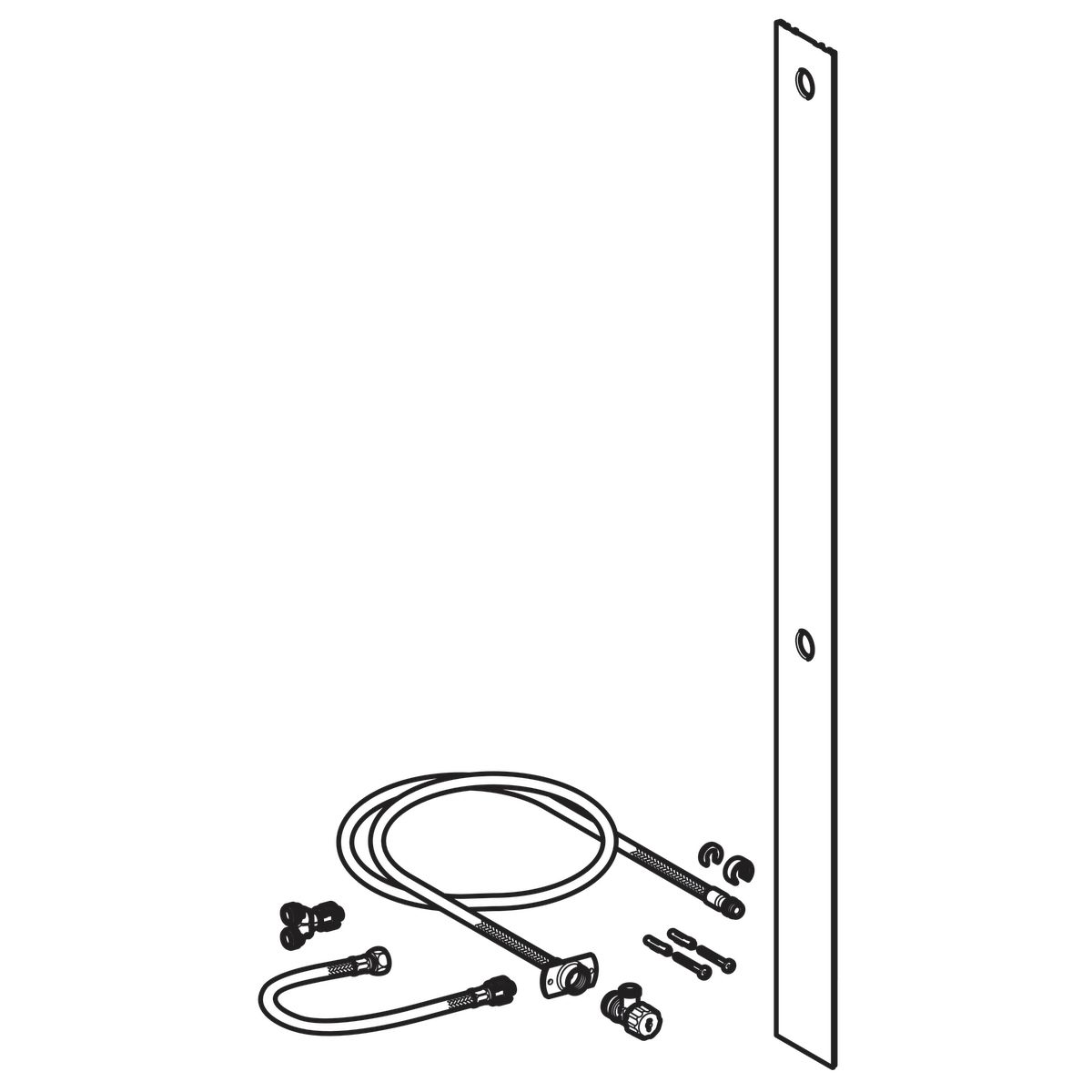 Kit d'adaptation AquaClean pour Monolith habillage latéral, aluminium brossé réf. 131102TA1