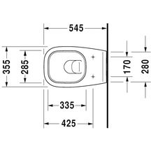 Pack cuvette suspendue D-CODE 540 mm avec abattant sans amortisseur FC Réf. 45351900A1