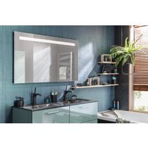 Miroir lumineux anti-buée H69 L120 éclairage intégré Réf. MIRFIA612