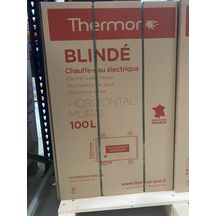 Chauffe-eau électrique blindé 100L horizontal raccordement dessous monophasé livré avec 1 raccord diélectrique 3/4'' Réf. 253014