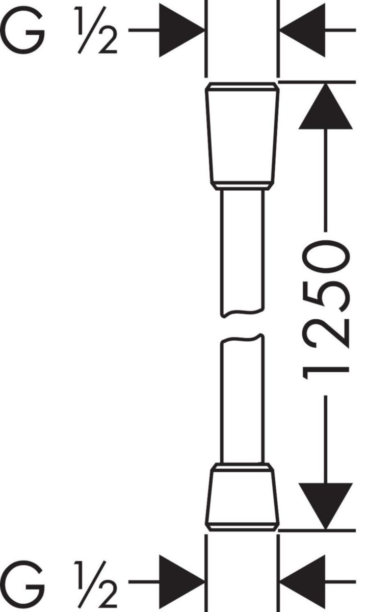 Flexible de douche Isiflex'B 1,25 m, blanc réf. 28272450