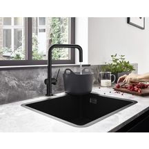 hansgrohe Talis M54 Mitigeur de cuisine U 220, 1 jet, Noir mat