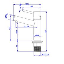 Mitigeur lave mains Alterna New Noir avec vidage clic clac assorti