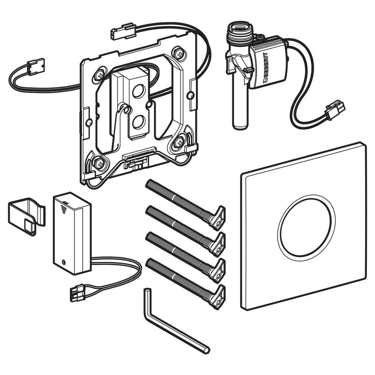 Déclenchement HyTronic infrarouge encastré, métallique, sigma01, pile blanc Réf 116031115