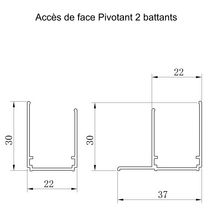 Paroi de douche Alterna Concerto accès de face 2 portes battantes 80 cm profilé blanc verre transparent