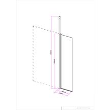 Porte mobile pour adaptation mat pour Paroi Alterna Concerto Walk 45 cm, finition transparent