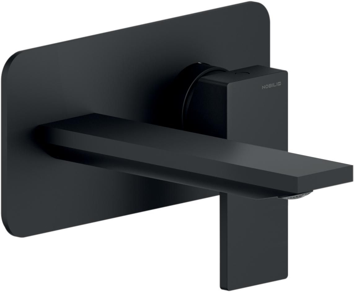 Facade Mitigeur lavabo SEVEN Mural Bec 150 Mm Velvet Black Réf : SE124198BM