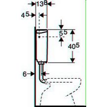 Réservoir indépendant 2 touches basse position blanc Réf. 140.317.11.1