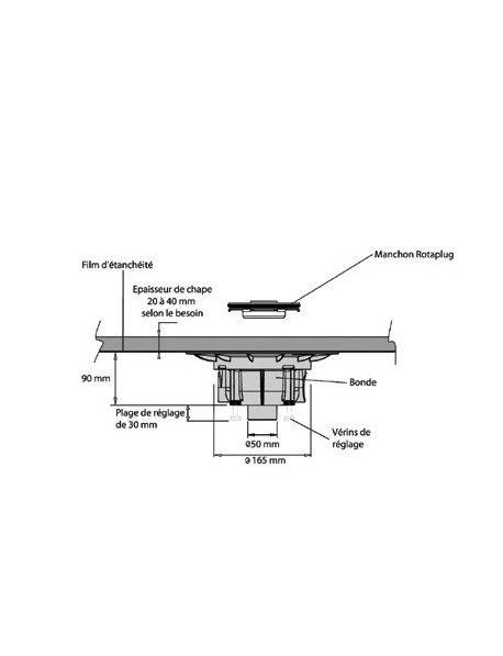 Isotanche rotaplug bain s vertical réf. 230437