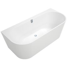 Baignoire OBERON 2.0 contre le mur 180x80 blanc, tablier Color on Demand Réf. UBQ180OBR9CDBCV-01