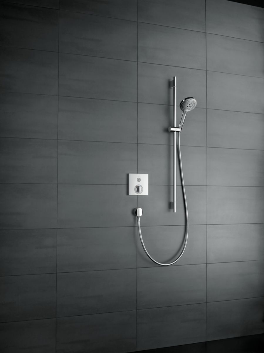 hansgrohe Raindance Select S Ensemble de douche 120 3jet EcoSmart avec barre Unica'S puro 90 cm et porte-savon, Chrome