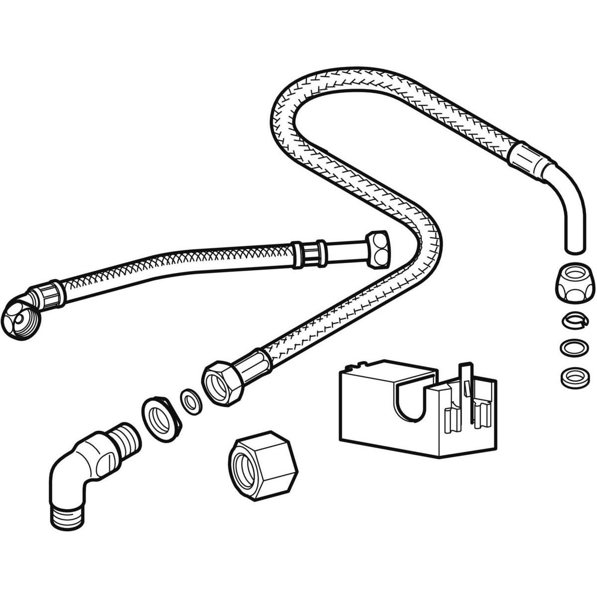 Set de raccordement AQUACLEAN pour réservoir apparent en cas d'alimentation poar l'arrière ou le milieu réf. 115.438.00.1