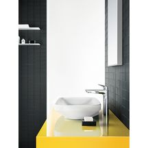 hansgrohe Logis Mitigeur de lavabo 190 sans tirette ni vidage, Noir mat