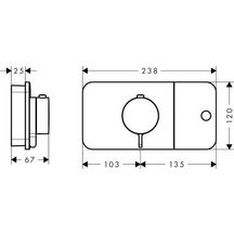 AXOR One Module thermostatique encastré avec 1 fonction, Aspect doré poli