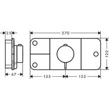 AXOR One Module thermostatique encastré avec 3 fonctions, Aspect acier inoxydable