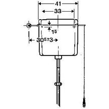 Réservoir 6 / 9 litres à chaînette Réf. 123.700.11.1