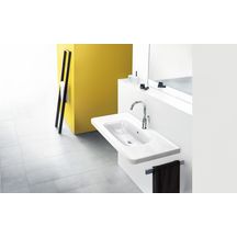 hansgrohe Logis Mitigeur de lavabo 210 bec haut avec tirette et vidage synthétique, Noir mat