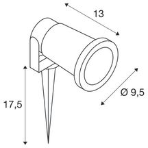 Lampe à Led Nautilus 11W noir - Réf. 227410