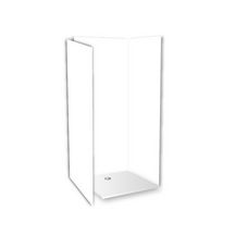 Decofast kit d'angle blanc 200x90 avec profil et cale de montage Réf 400325