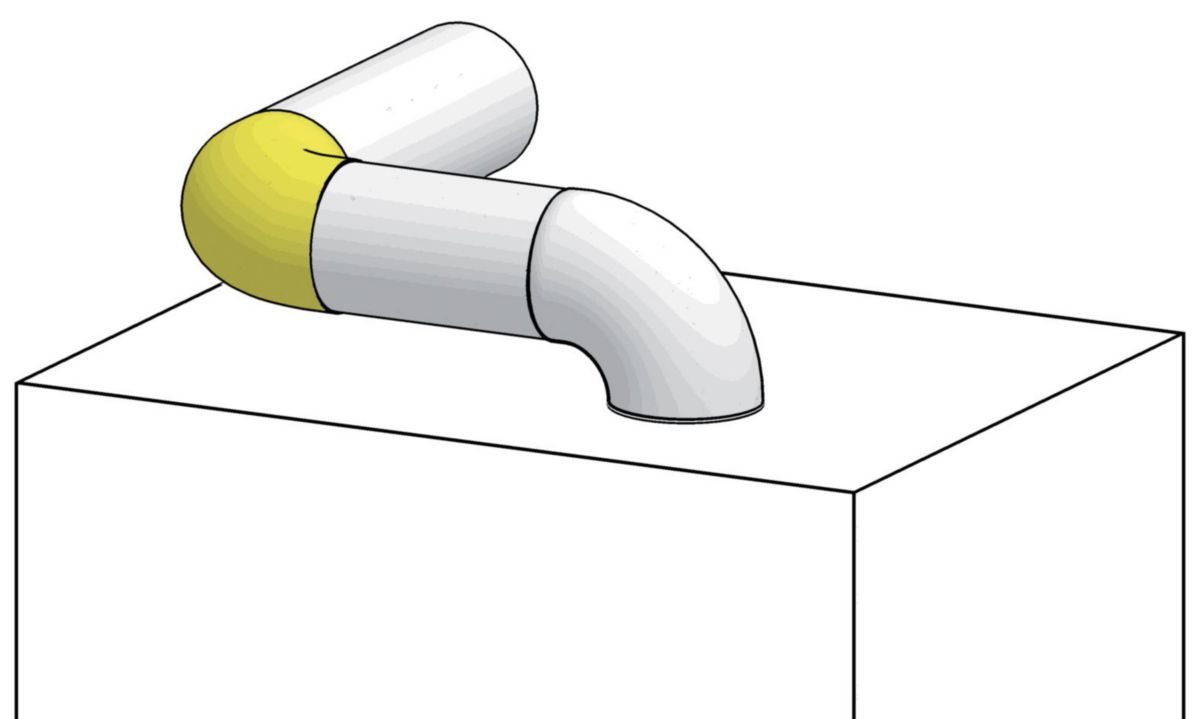 Coude condensation 90 diamètre 60 / 100 réf. 3318075