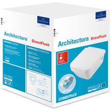 Pack WC suspendu ARCHITECTURA avec cuvette suspendue à fond creux DirectFlush abattant à charnières QuickRelease et SoftClosing Réf. 5685FR01