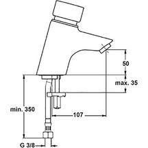 Robinet simple OKYRIS 2 avec bec fixe, chromé réf. D2340AA