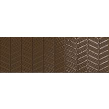 Faïence Cinca Soho chocolat brillant décor 10 x 30 cm 10210/100