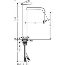 AXOR One Mitigeur de lavabo 260, bonde à écoulement libre, Rouge doré brossé