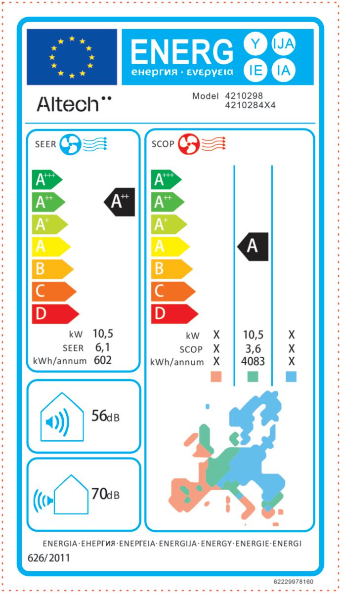 Unité intérieure de climatisation Altech ALTe100 2,7kW mono/multi R32