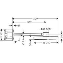 AXOR One Douche de tête 280 2jet avec bras de douche 390 mm, Laiton brossé