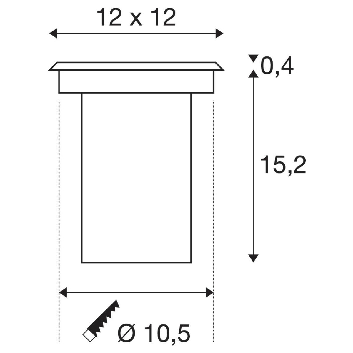 Lampe à Led Solasto 6W carré - Réf. 227684