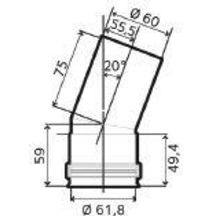 Coude latéral 20° 60 / 100 réf. 3678033