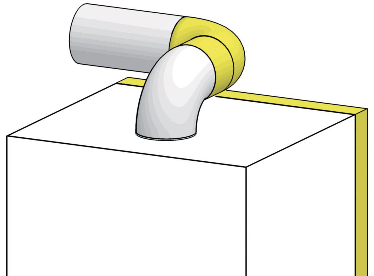 Coude condensation 90 diamètre 60 / 100 réf. 3318075