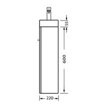 Meuble lave-mains Alterna Concerto 1 porte chêne nebraska 40 cm