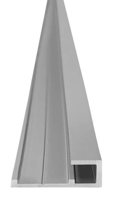 Profilé de finition extérieure pour panneaux Vipanel argent mat largeur 6 mm hauteur 2,55 m Réf. 1420000320