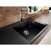 hansgrohe S51 S514-F450 Evier encastré 450 avec égouttoir, Noir graphite