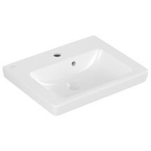 Lave-mains SUBWAY 2.0 pour robinetterie monotrou, trou de robinetterie percé avec trop-plein 500 x 400 mm blanc ceramicplus Réf. 731550R1