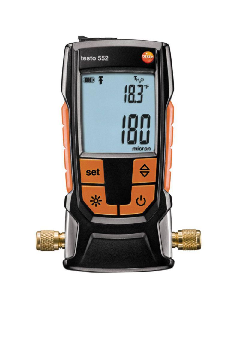 Vacuomètre Digital Testo 552 avec Bluetooth et deux piles AA Réf. 0560 5522