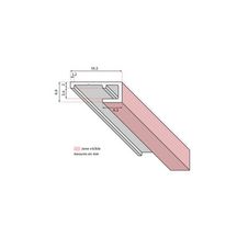 Profilé de finition extérieure pour panneaux Vipanel argent mat largeur 6 mm hauteur 2,55 m Réf. 1420000320