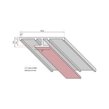 Profilé de liaison pour panneaux Vipanel argent mat largeur 10 mm hauteur 2,55 mRéf. 1420000329