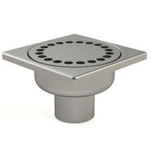 Siphon inox 100x100 diamètre 40 hauteur 34 avec rosette libre Limatec 1040