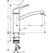 hansgrohe Logis M31 Mitigeur de cuisine 160, 1 jet, Chrome