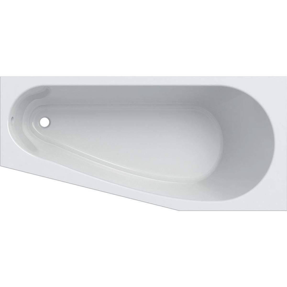 Baignoire acrylique pentagonale RENOVA 160x75/50 cm gain de place , en version gauche blanche réf.00048500000