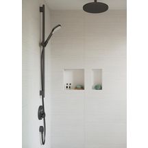 hansgrohe ShowerSelect S Set de finition pour mitigeur thermostatique encastré avec 2 fonctions, Aspect doré poli