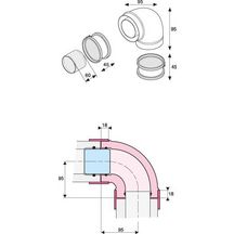 Coude de rallonge à 90° 60-100mm Réf. 0020199402