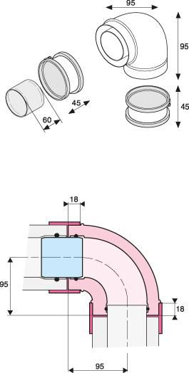 Coude de rallonge à 90° 60-100mm Réf. 0020199402