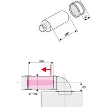 Rallonge de ventouse (0,20m) 60-100mm Réf. 0020199395