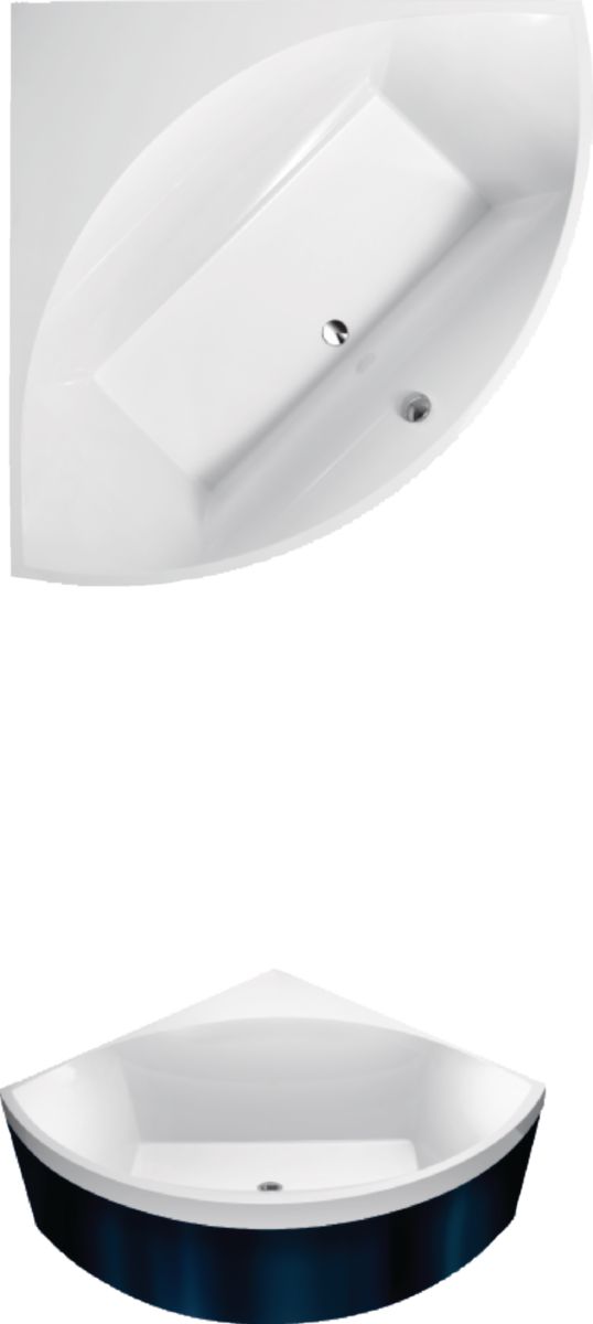 Baignoire SQUARO angle 1450x1450 blanc réf. UBQ145SQR3V-01