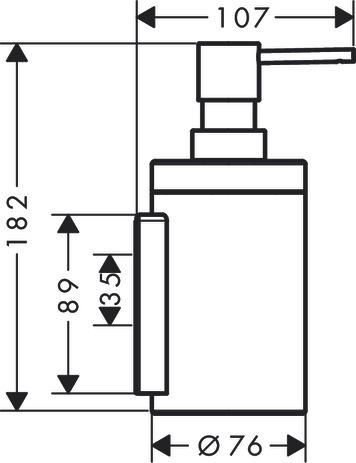 AXOR Universal Circular Distributeur de savon liquide, Laiton brossé