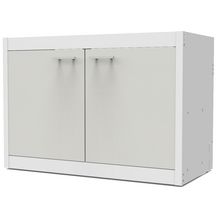 Meuble sous-évier (sans les portes) CLIPMETAL finition laqué Blanc Glacier 120 cm avec 1 étagère ABMV121Z00